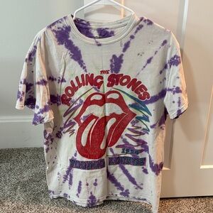 The Rolling Stones Purple Tie-Dye T-Shirt